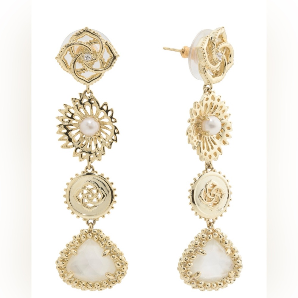 Kendra Scott Brielle Linear Drop Mother of Pearl Earrings